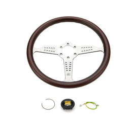 Super Grand Prix Steerin g Wheel Wood/Pol. Silver - MOMO Tuning & Safety GRA35WD0P