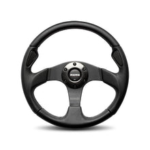 Load image into Gallery viewer, Jet Steering Wheel Leath er / Airleather 350mm - MOMO Tuning &amp; Safety JET35BK0B