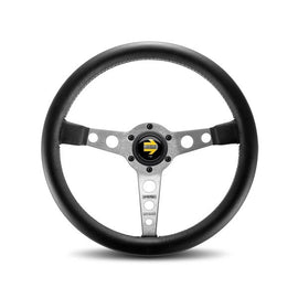 Prototipo Steering Wheel Leather Silver Spoke - MOMO Tuning & Safety PRO35BK0S