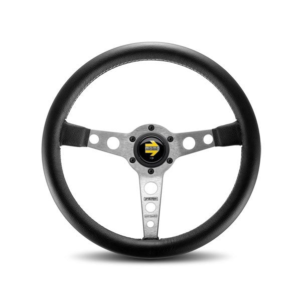 Prototipo Steering Wheel Leather Silver Spoke - MOMO Tuning & Safety PRO35BK0S
