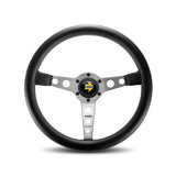 Prototipo Steering Wheel Leather Silver Spoke - MOMO Tuning & Safety PRO35BK0S