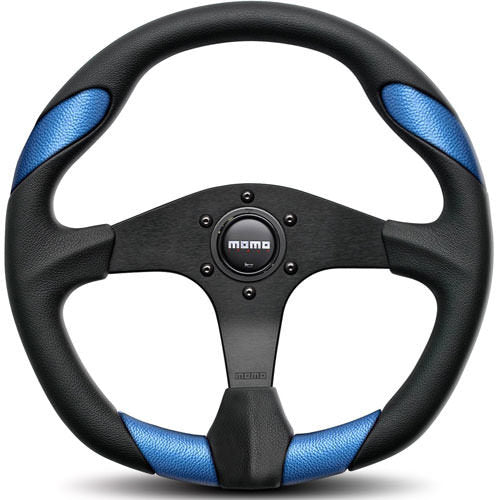 Quark Steering Wheel Polyurethane Blue Insert - MOMO Tuning & Safety QRK35BK0BU