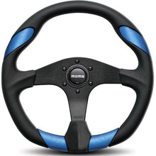 Load image into Gallery viewer, Quark Steering Wheel Polyurethane Blue Insert - MOMO Tuning &amp; Safety QRK35BK0BU