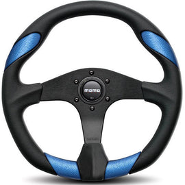 Quark Steering Wheel Polyurethane Blue Insert - MOMO Tuning & Safety QRK35BK0BU