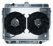 Load image into Gallery viewer, 66-74 A,B,C,E Body AC Aluminum Performance Radiator And 12 Inch Dual Fan Kit AT 17x26 Inch Cold Case Radiators
