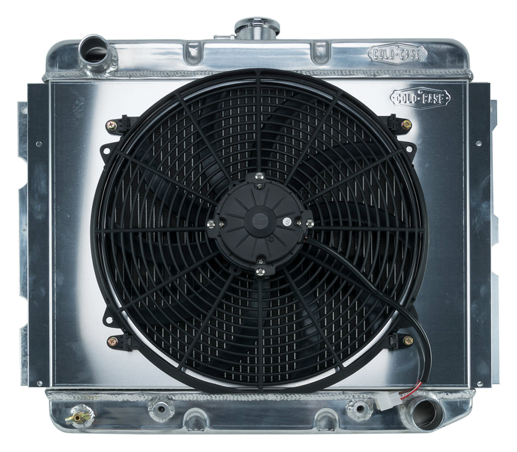 68-73 B,C,E Body BB Aluminum Performance Radiator And 16 Inch Fan Kit AT 16x22.75 Inch Cold Case Radiators