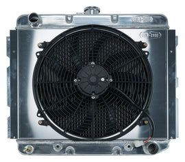 68-73 B,C,E Body BB Aluminum Performance Radiator And 16 Inch Fan Kit AT 16x22.75 Inch Cold Case Radiators