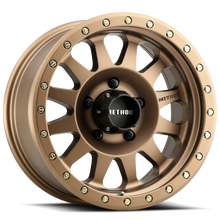 Load image into Gallery viewer, Aluminum Wheels 17x8.5 Double Standard MR304 Bolt Pattern 5 On 139.7 Offset 0 Lip Size 2.6 Method Bronze BRZ Method