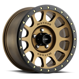 Aluminum Wheels 17x8.5 NV MR305 Bolt Pattern 5 On 127 Offset 0 Lip Size 1.3 Method Bronze BRZ Black Street Loc Method