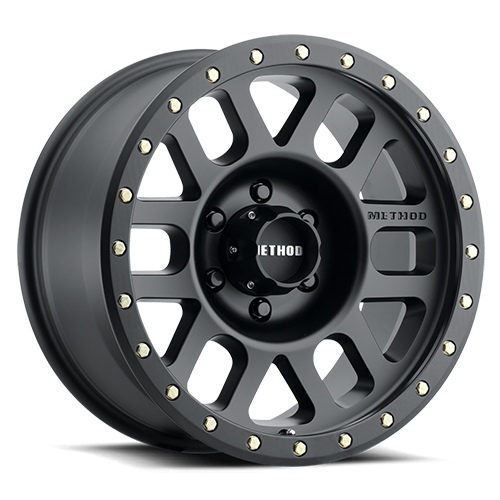 Aluminum Wheels 17x8.5 Grid MR309 Bolt Pattern 6 On 139.7 Offset 0 Lip Size 1.61 Titanium GY Black Street Loc Method