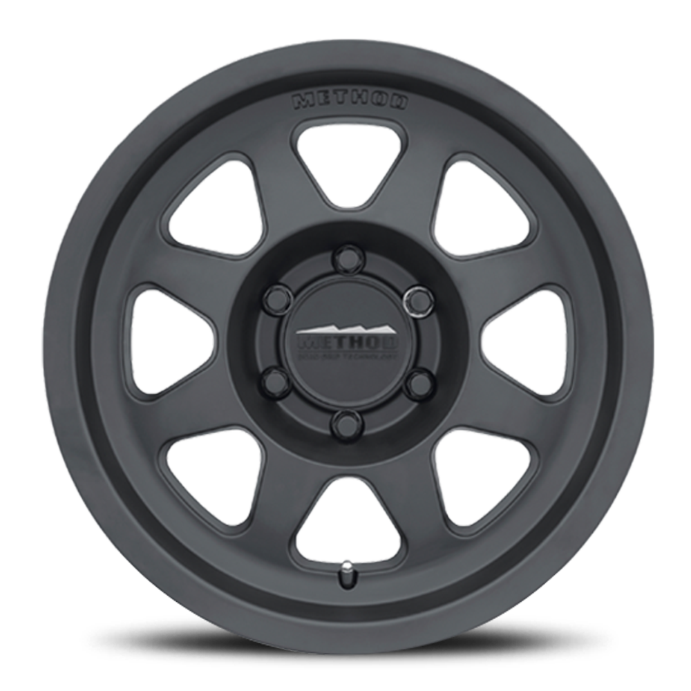 Aluminum Wheels 17x8.5 Bead Grip MR701 Bolt Pattern 6 On 139.7 Offset 0 Lip Size 1.81 Matte Black MB Method