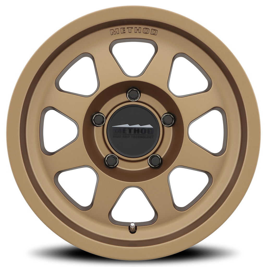 Aluminum Wheels 17x9 Bead Grip MR701 Bolt Pattern 5 On 127 Offset -12 Lip Size 1.97 Method Bronze BRZ Method