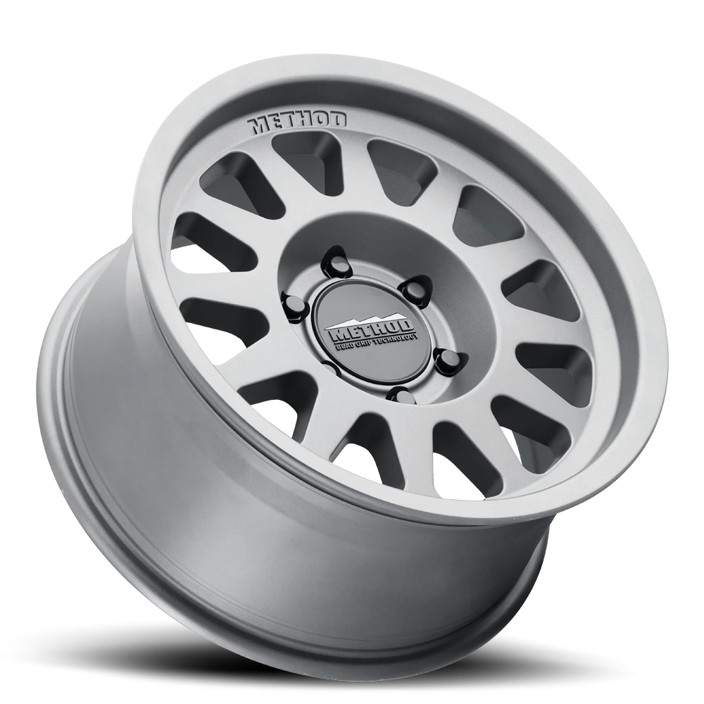 Aluminum Wheels 17x9 Bead Grip MR703 Bolt Pattern 5 On 127 Offset -12 Lip Size 1.18 Gloss Titanium SL Method