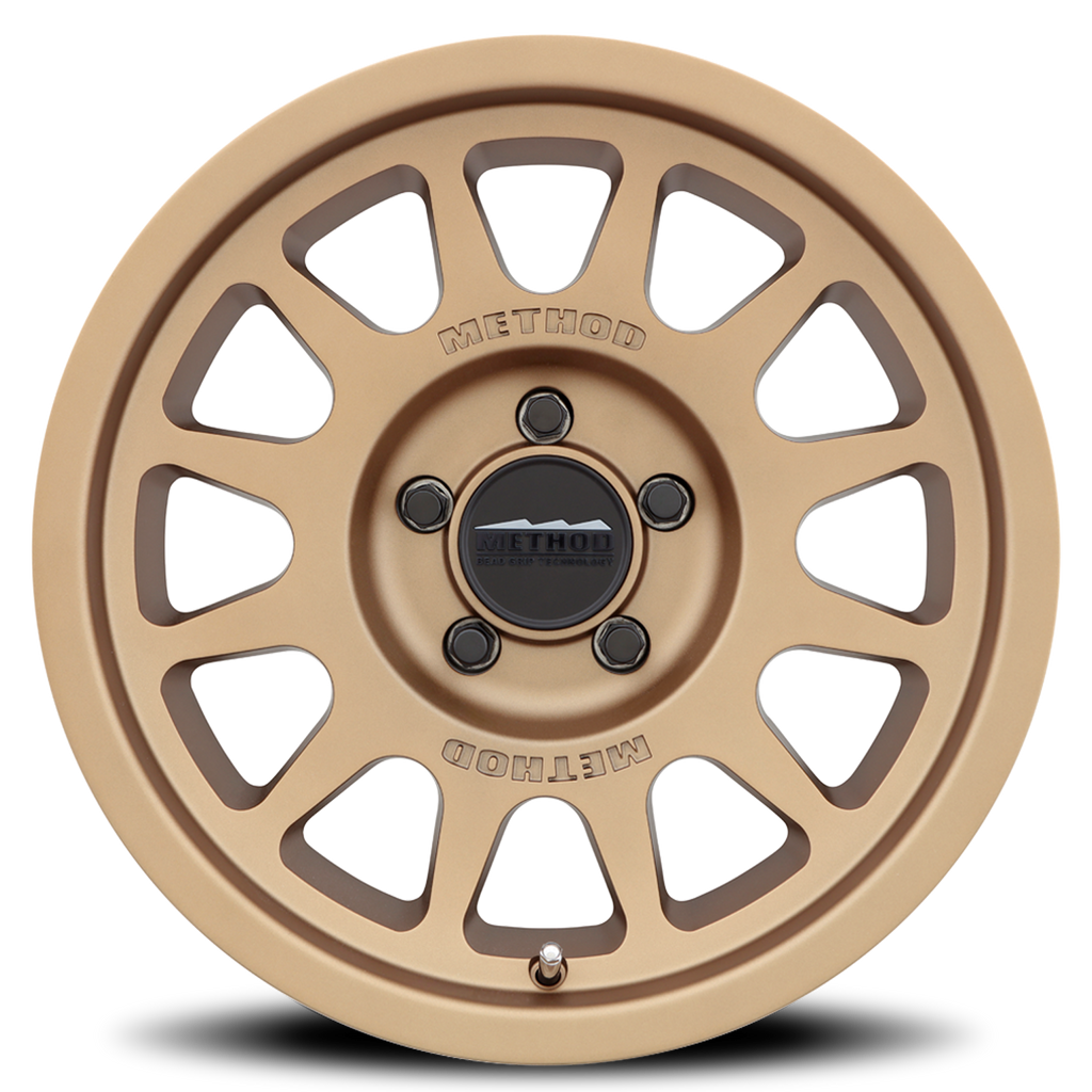 Aluminum Wheels 17x9 Bead Grip MR703 Bolt Pattern 5 On 127 Offset -12 Lip Size 1.18 Method Bronze BRZ Method