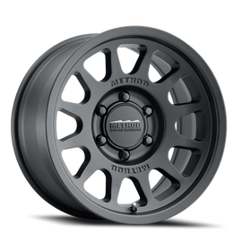 Aluminum Wheels 17x9 Bead Grip MR703 Bolt Pattern 6 On 139.7 Offset -12 Lip Size 1.18 Matte Black MB Method