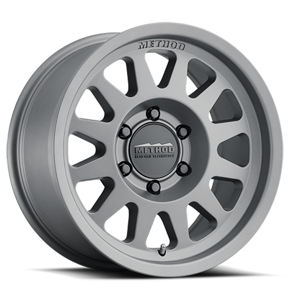 Aluminum Wheels 17x9 Bead Grip MR703 Bolt Pattern 6 On 139.7 Offset -12 Lip Size 1.18 Gloss Titanium SL Method