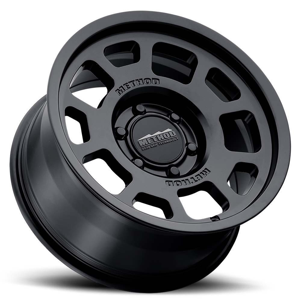 Aluminum Wheels 17x8.5 Bead Grip MR705 Bolt Pattern 6 On 139.7 Offset 0 Lip Size 1.22 Matte Black MB Method