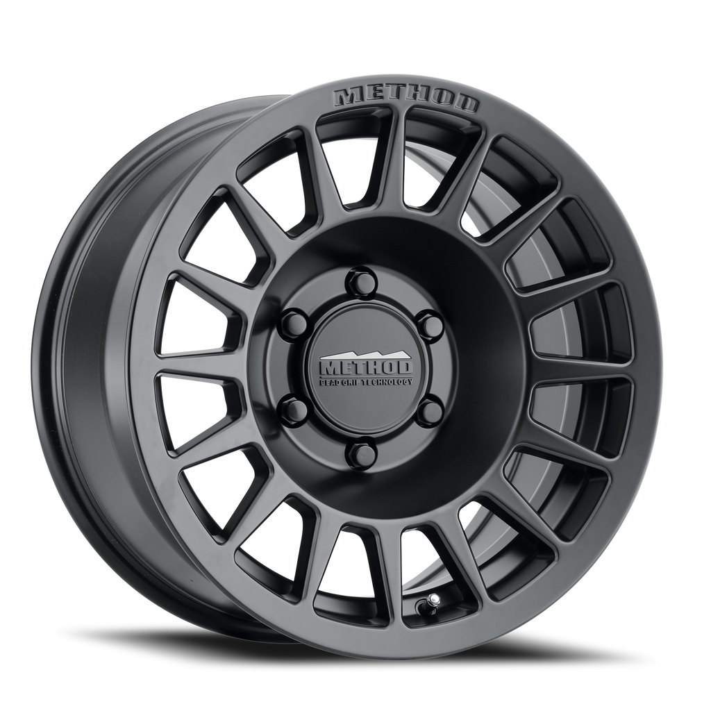 Aluminum Wheels 17x8.5 Bead Grip MR707 Bolt Pattern 6 On 139.7 Offset 0 Lip Size 0 Matte Black MB Method