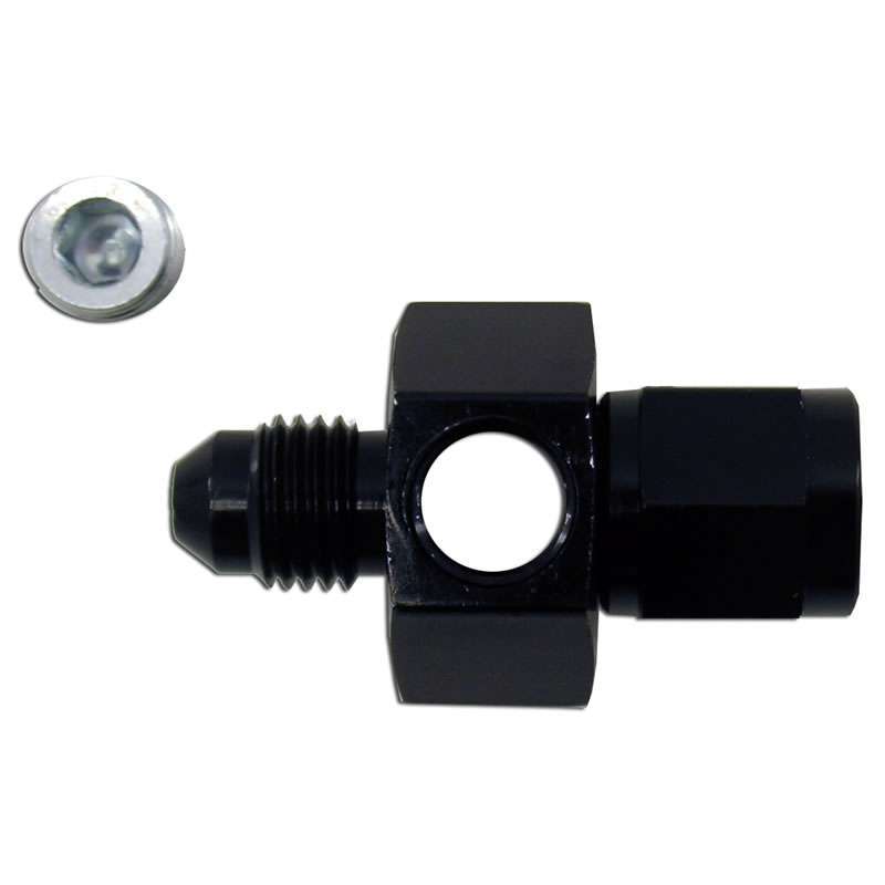 6an Swivel Gauge Adapter Fitting - Black - Nitrous Express 15502