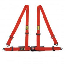 Load image into Gallery viewer, Road 4 Harness 4 Point Push Button Release Red - OMP Racing INC DA0-0505-A01-061