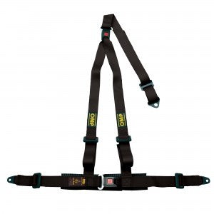 Strada 3 Harness Black Bolt In Push Button Exit - OMP Racing INC DA0-0509-A01-071