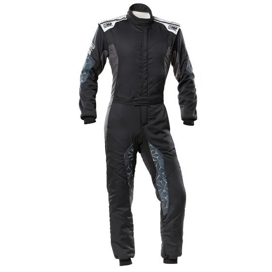 TECNICA HYBRID OVERALL F IA 8856-2018 BLACK / SIL - OMP Racing INC IA0-1864-A01-171-56