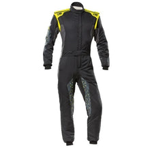 Load image into Gallery viewer, TECNICA HYBRID OVERALL F IA 8856-2018 BLACK / FLU - OMP Racing INC IA0-1864-A01-178-54