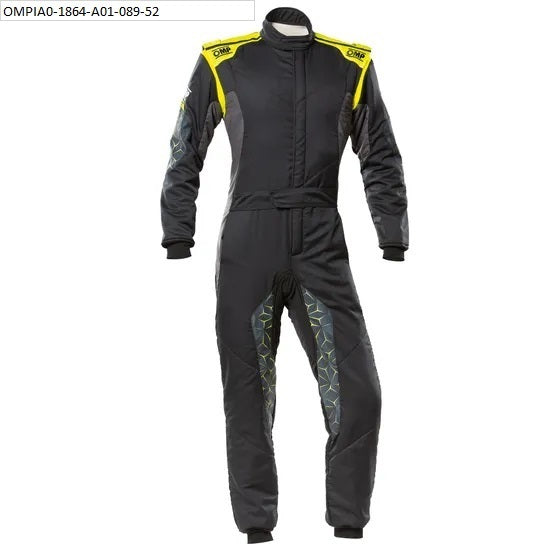 TECNICA HYBRID OVERALL F IA 8856-2018 BLACK / FLU - OMP Racing INC IA0-1864-A01-178-60
