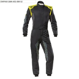 TECNICA HYBRID OVERALL F IA 8856-2018 BLACK / FLU - OMP Racing INC IA0-1864-A01-178-60