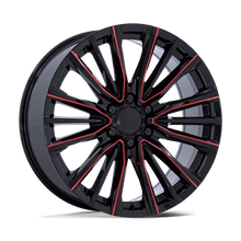 Load image into Gallery viewer, PR223 22X9 6X5.5 78 +28 G-BLK MILL-RED