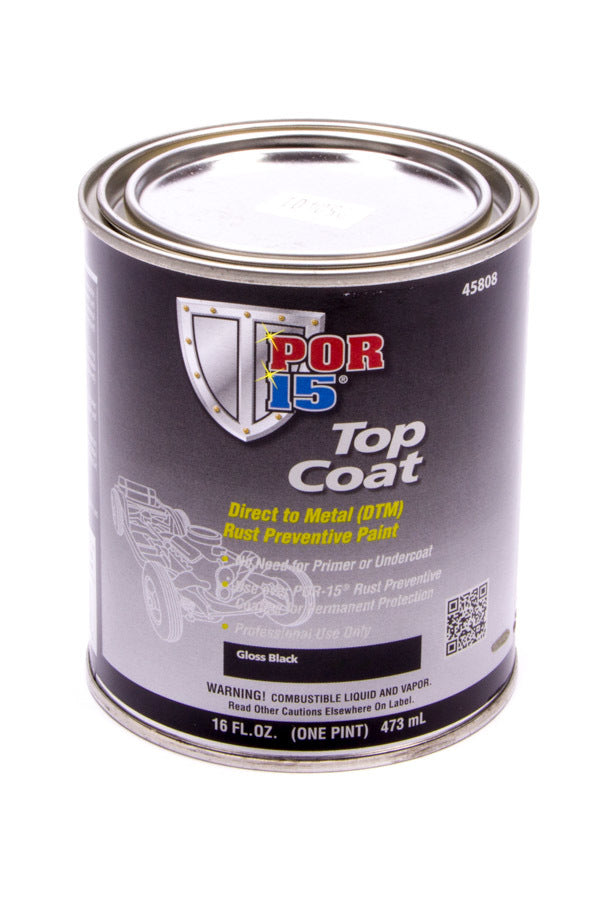 Top Coat Paint Gloss Black Pint - POR-15 45808