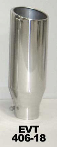 Exhaust Tip 4in x 6in 18in L Polished Bolt-on - Pypes Performance exhaust EVT406-18