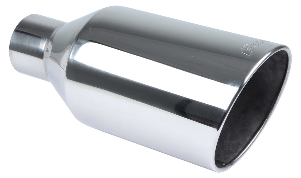 Exhaust Tip 4in x 8in 18in L Polished Weld-on - Pypes Performance exhaust EVT408