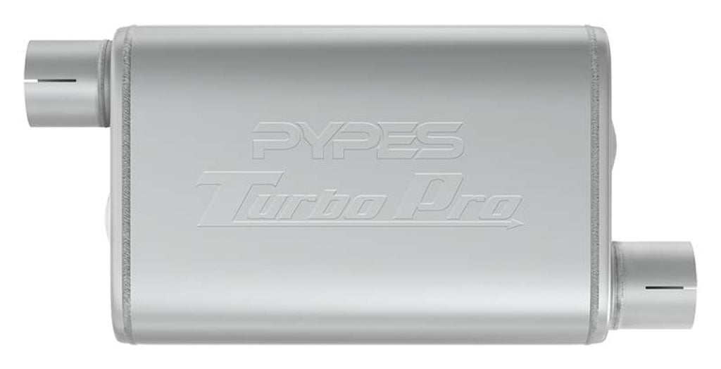 Turbo Pro Muffler 2.5in Offset In/Out - Pypes Performance exhaust MVT10
