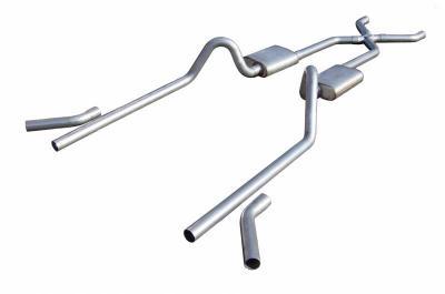 55-57 Chevy 2.5 Exhaust Pocket Kit w/X-Pipe - Pypes Performance exhaust SGC19S