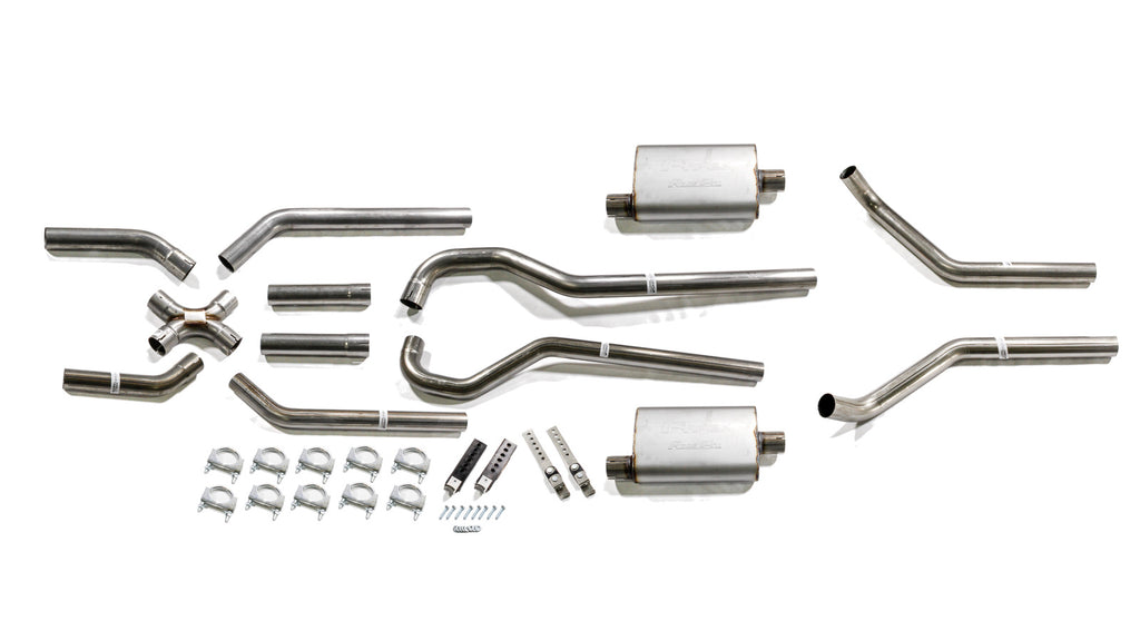 67-87 GM 2WD Truck 2.5in Crossmember Back Exhaust - Pypes Performance exhaust SGT79R