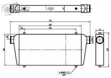 Load image into Gallery viewer, BOOST Products Competition Intercooler 850HP 24" x 12" x 3" with 3" I/O OD
