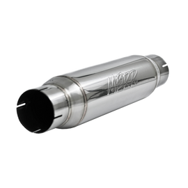 Exhaust Resonator 3 Inch Inlet/Outlet16 Inch Body 20 Inch Overall T304 Stainless Steel MBRP