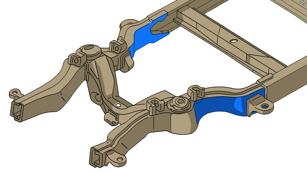 Front Frame Repair Kit For 88-98 Chevy/GMC K1500/2500 Ext Cab Driver Side Rust Buster Frameworks