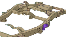 Load image into Gallery viewer, Center Rear Body Frame Mount For Avalanche/Suburban/Yukon Rust Buster Frameworks