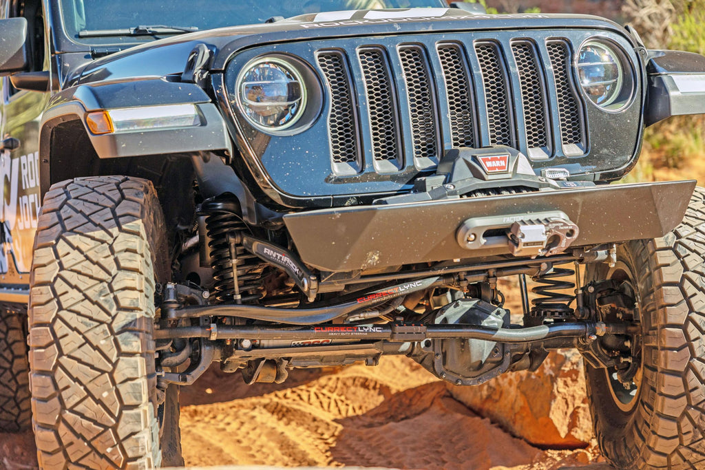 Currectlync JL/JT High Steer Kit for Ram Assist Incl Knuckles Drag Link Tie Rod Trac Bar Reloc/Ram Mount Axle Bracket Ram Assist Tie Rod Clamp