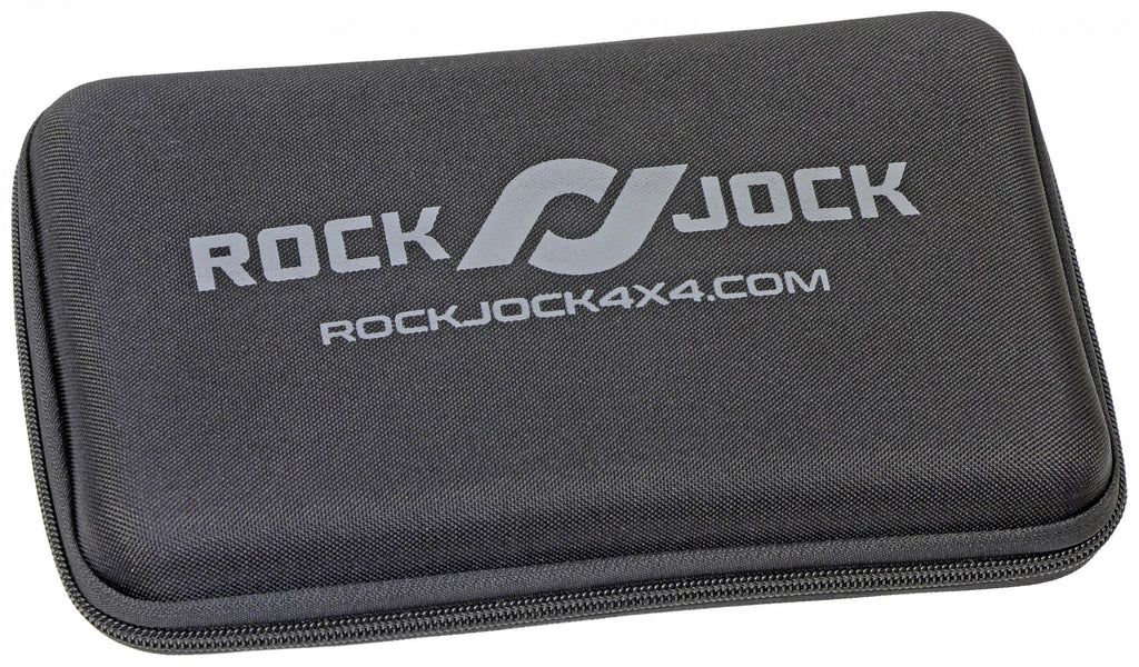 Elite Analog Tire Deflator 3 Inch Stainless Steel Liquid Filled Gauge Rubber Cover Zipper Case RockJock 4x4