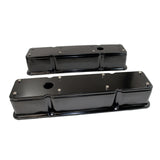 SBC Valve Covers Tall 2 Piece Black  -  Racing Power Company R9769BK