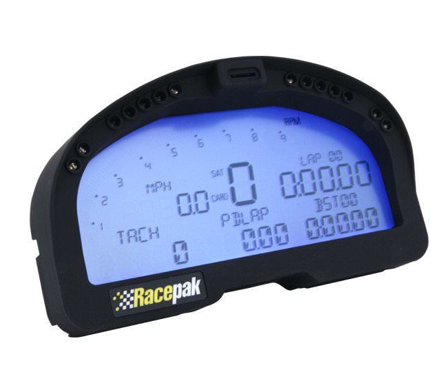 Racepak The IQ3 Display Dash can display up to 28 inputs on four pages.