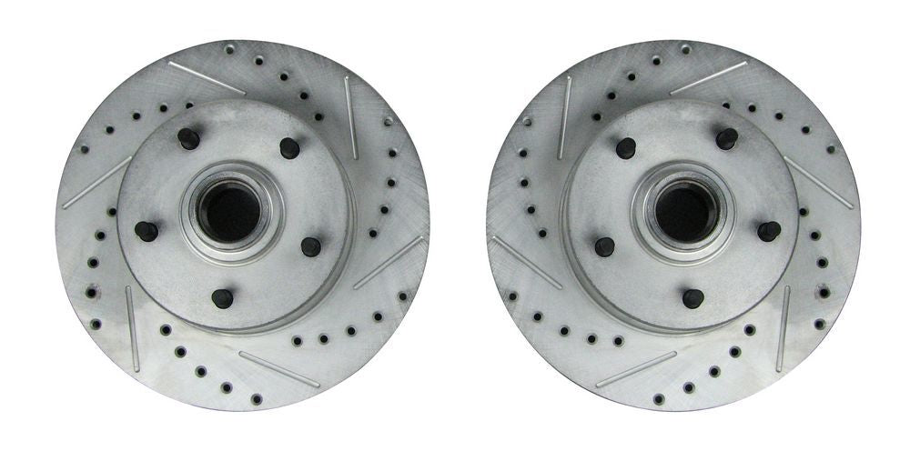 Front Rotor  Drilled & S lotted  Zinc Washed  Pr. - Right Stuff Detailing BR02ZDC