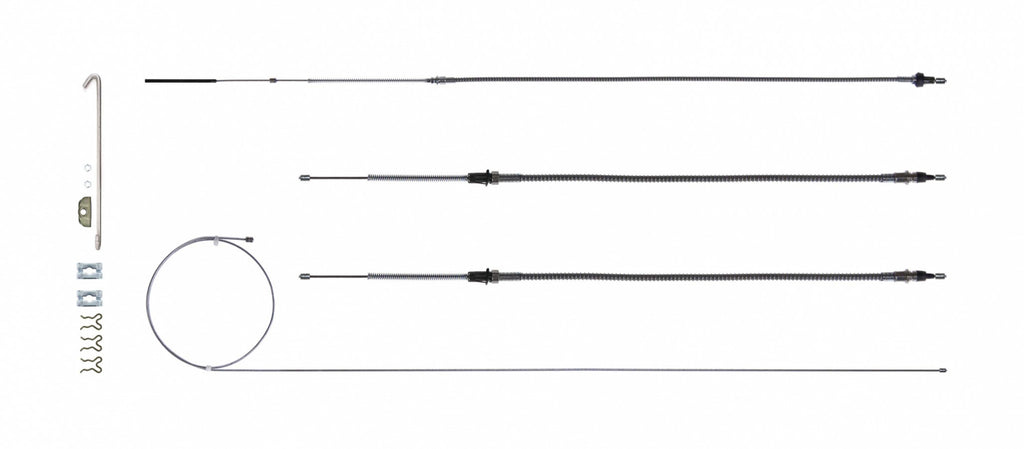 Brake Cable Set w/Hardwa re 68-69 Camaro Stainles - Right Stuff Detailing RSBCF02S