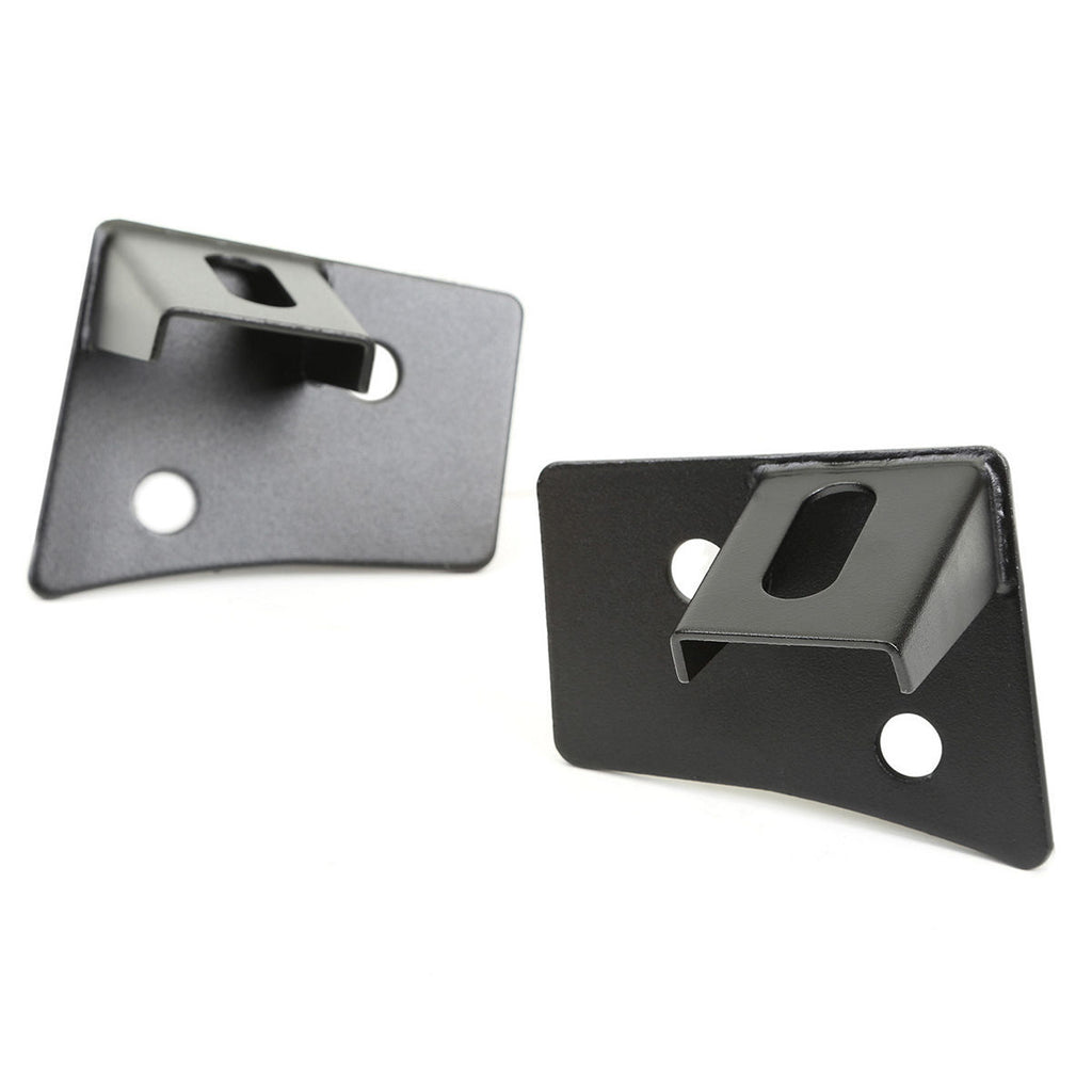 Light Mount Bracket Kit Windshield Textured Blk - Rugged Ridge 11027.04