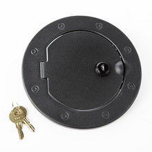 Load image into Gallery viewer, Locking Gas Cap Door Tex tured Black 07-18 Jeep - Rugged Ridge 11229.06