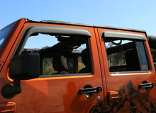 Load image into Gallery viewer, Window Visors Matte Blac k 4 Door 07-18 Jeep Wran - Rugged Ridge 11349.12