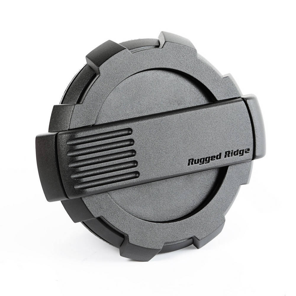 Elite Fuel Door Non-Lock Black 07-18 Jeep Wranglr - Rugged Ridge 11425.12